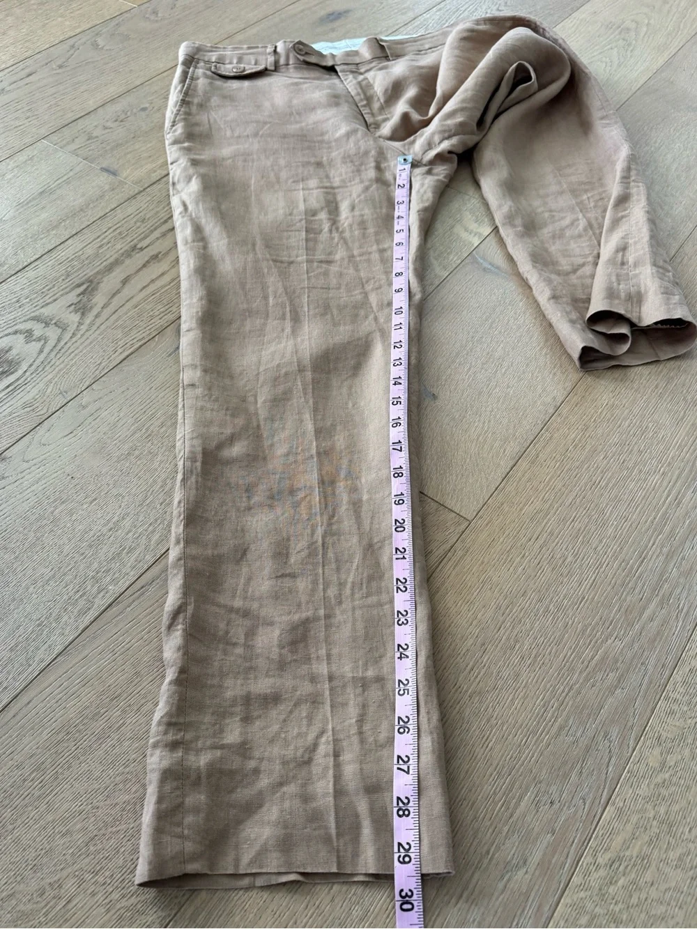 Cigar Couture Men 100% Linen Trousers Pants Size 34